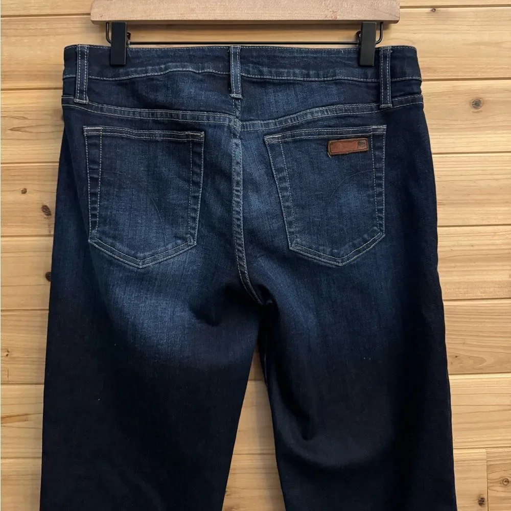 Joes Jeans Size 31/12 Mid Rise Dark Wash Bootcut Cotton Lycra Blend Jeans